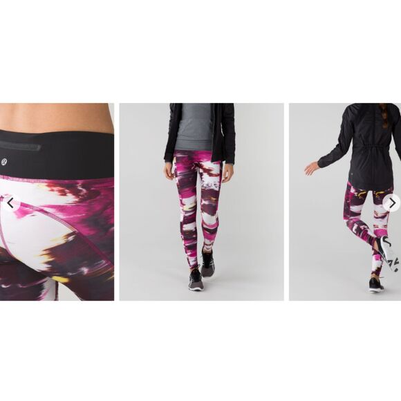 Lululemon Speed Tight IV Full-On Luxtreme Pigment Wind Berry Rumble Black Size 6 - Picture 1 of 6